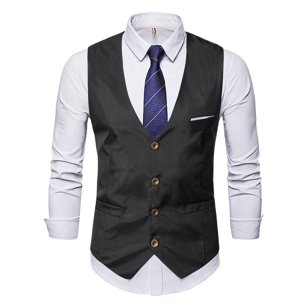 Comercio exterior transfronterizo nuevo traje de los hombres Chaleco de moda juvenil de negocios de los hombres casuales Delgado Chaleco de estilo coreano