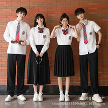 校服套装学院风韩版校园风中小学生大合唱日系衬衫高中生毕业照