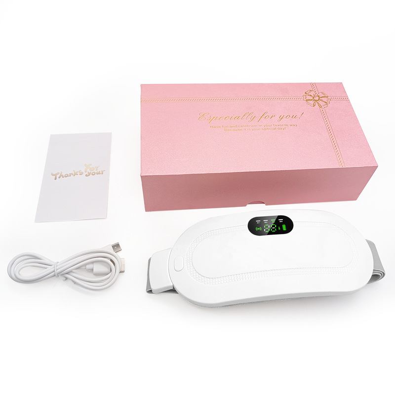 Cinturón de calefacción eléctrico personalizable para aliviar el dolor menstrual en mujeres, dispositivo de calentamiento para el útero, terapia de calor vibrante para los cólicos menstruales.