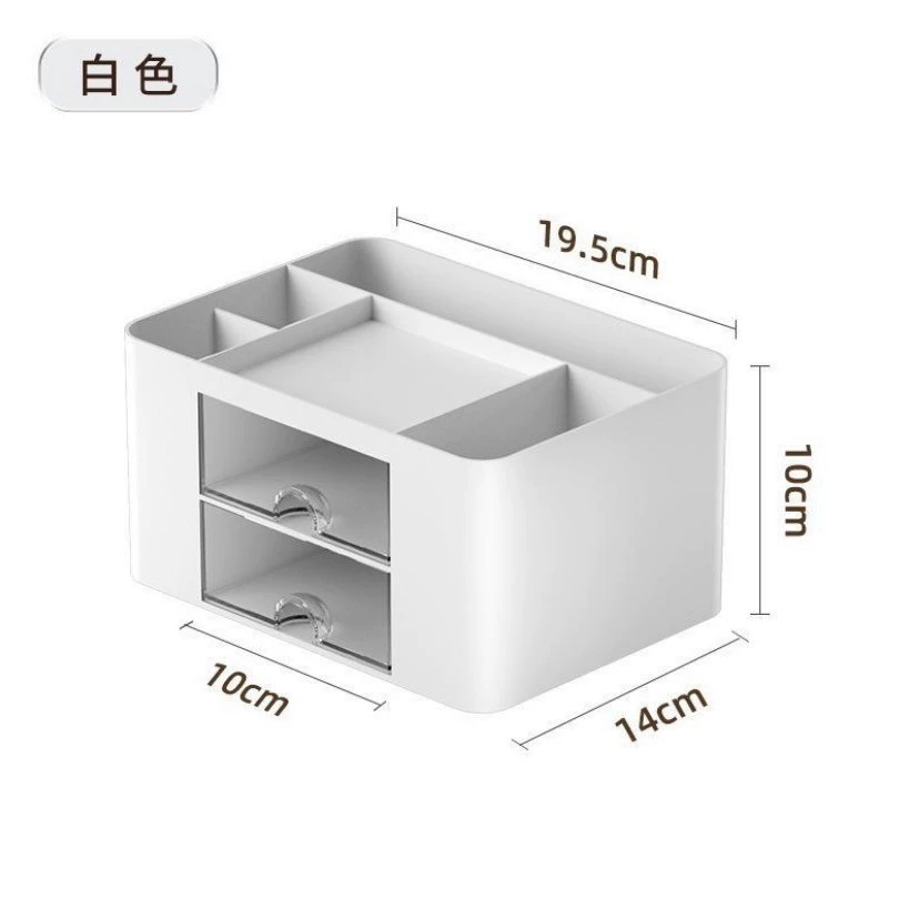 Stationery Combination Drawer Box, HIPS/Polystyrene/PP, 1–3 Drawers, Desk Organizer