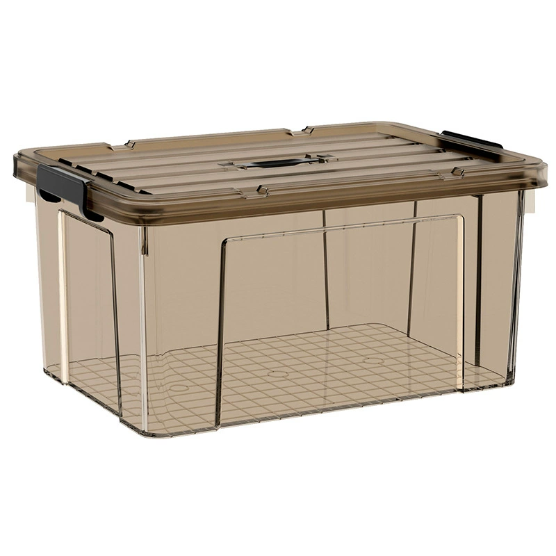 Handheld Transparent Plastic Storage Box, Portable Organizer with Lid, Multiple Sizes 14–63.5 cm