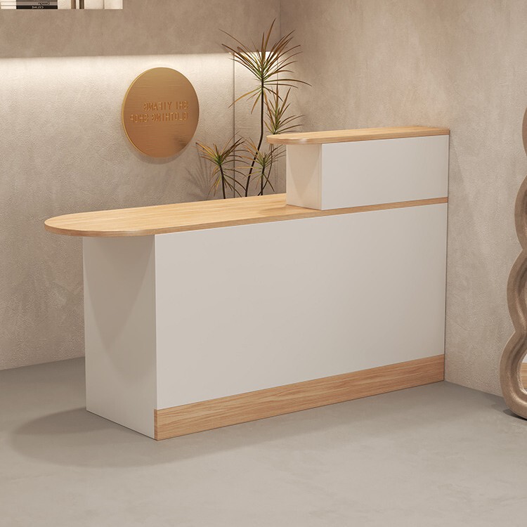 Cashier Counter Simple Modern Supermarket Beauty Clothing Barber Convenience Store Small Cashier Counter Company Front Desk Reception Desk