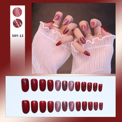 Nail stickers, nail art, acrylic nails, red wine, cat-eye nail stickers, fake nail stickers, nail removal stickers
