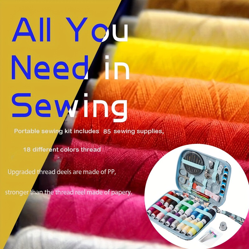 Sewing Box for Home Use, High-Quality Practical Sewing Kit, Complete Set of Sewing and Mending Threads, High-End Multi-Color Tailoring Tools