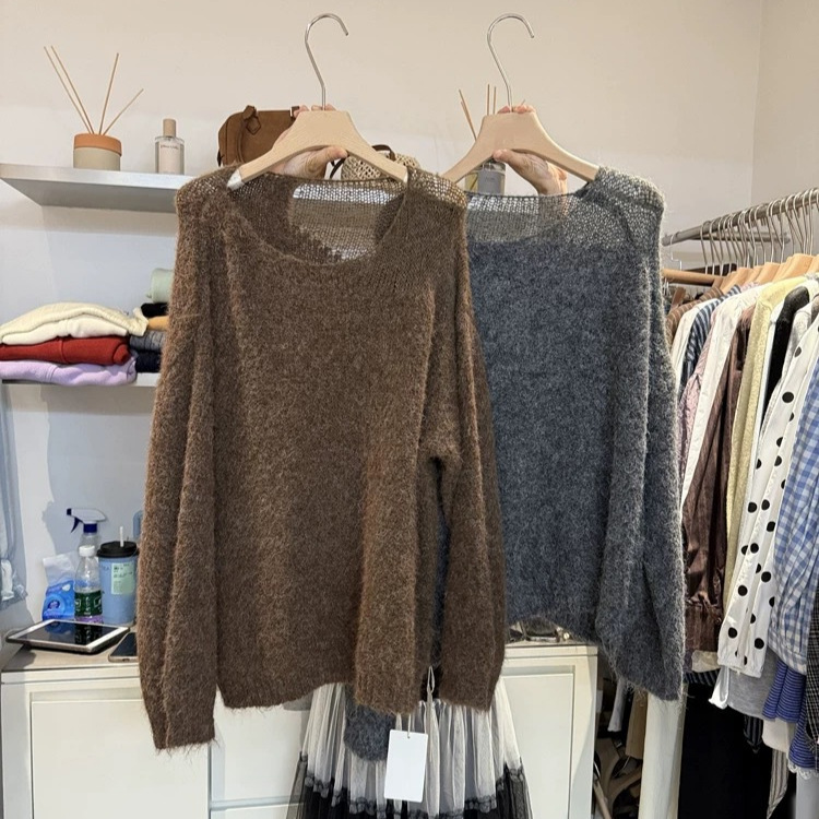 Early Autumn 2025 New Korean Style Loose Simple Lazy Style Age-Reducing Slimming Elegant Suit Sweater for Women