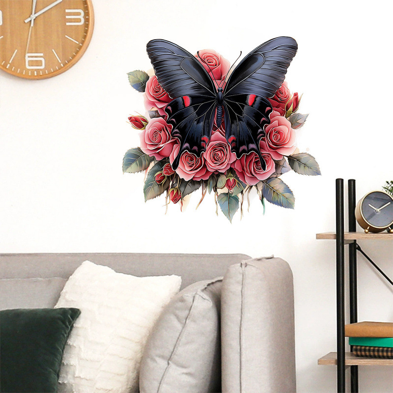 Decorative 3d Butterfly And Flower Wall Stickers For Kitchen Tiles_voghion.com