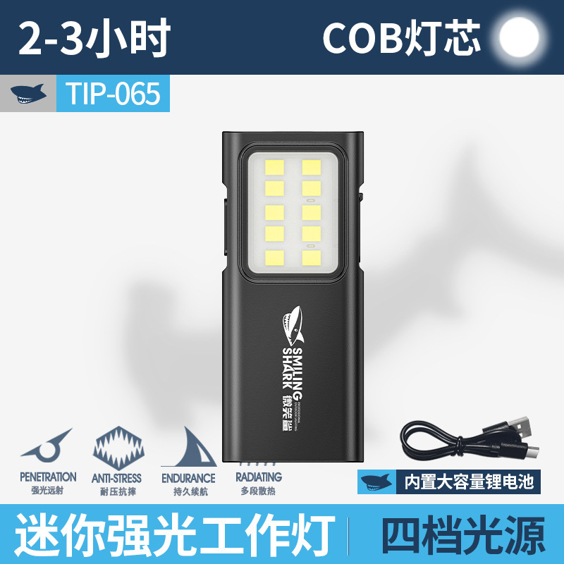 多功能迷你工作灯COB泛光四档调节便携手电户外跑步随身灯|undefined