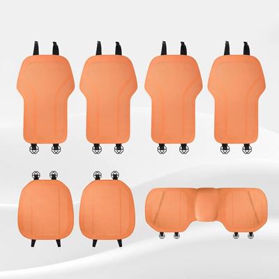 Interior Seat Cushion — Seat cushion, seat cover - type-a-thin-cushion-emma-orange-seven-piece-set