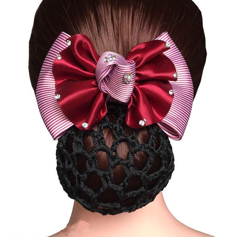 Simple Style Bow Knot Cloth Handmade Rhinestones Hair Clip 1 Piecepicture2