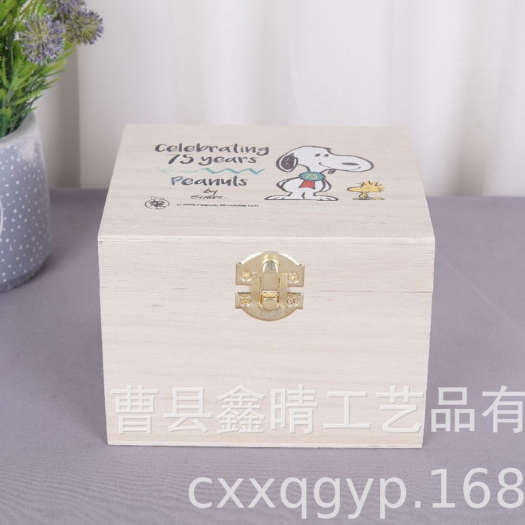 Cajas de regalo de madera maciza creativas y sencillas Cuadrado con cerradura Caja de embalaje de regalo de madera Caja de almacenamiento de artículos diversos de madera de escritorio