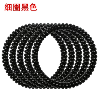 黑色无痕细款电话线发圈女高级感头绳温泉度假用手环新款扎头发圈