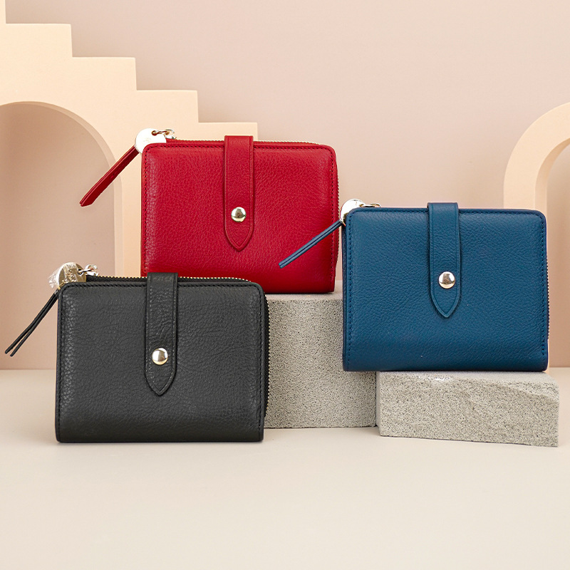 Monedero de moneda de cuero suave multifuncional transfronterizo pequeño monedero de moneda para hombres y mujeres de cuero ultrafino carnet de conducir estuche clave primera capa de piel de vaca