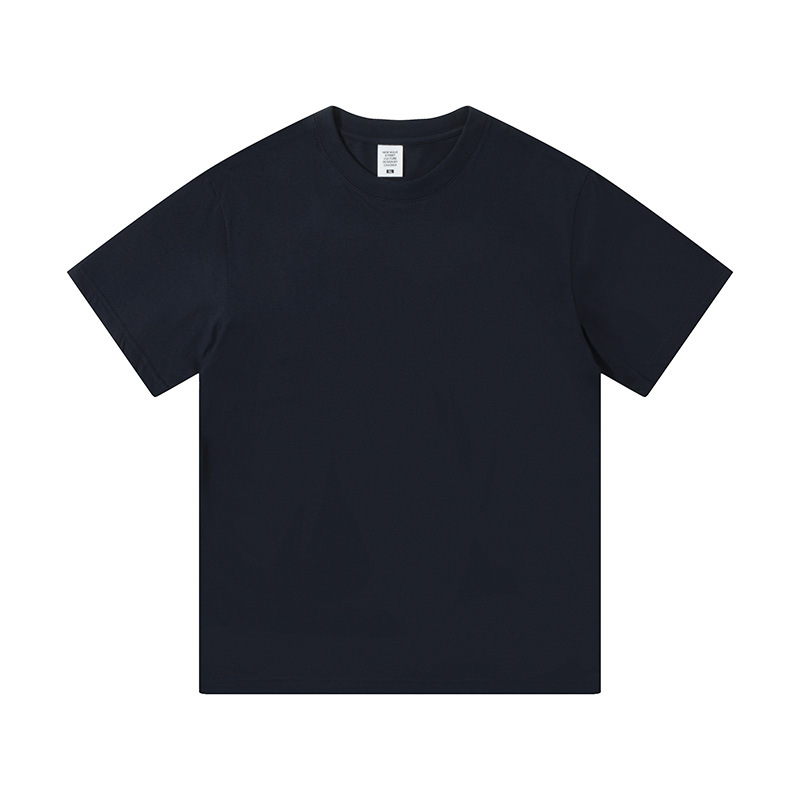 210g 7A antibacteriano fresco verano manga corta cuello redondo overol camisa publicitaria camisa cultural ropa de clase camiseta de algodón personalizado