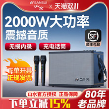山水SS190广场舞音响户外大功率K歌乐器音箱带话筒带声卡直播内录