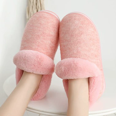 Осенне-зимние утолщенные домашние тапочки на флисовой подкладке, теплые Нескользящие туфли на резиновой подошве, верхняя одежда, хлопчатобумажная обувь, женская сумка, обувь на каблуке