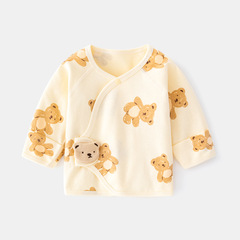 Half-back garment for newborns, four-season autumn version, boneless monk's robe, newborn's spring baby short-sleeved upper garment