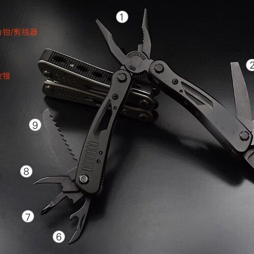 Jeep stainless steel hair black multi -purpose pliers can fold multi…