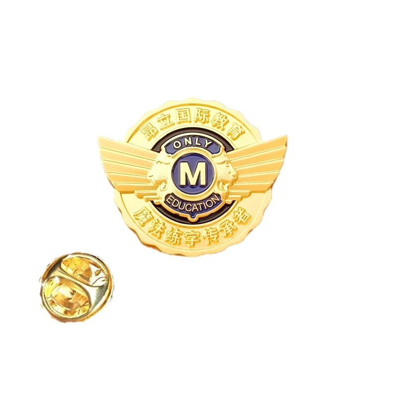高級24kメッキ合金金属バッジカスタマイズスター工芸ブローチ班章バッジ校章カスタマイズ|undefined