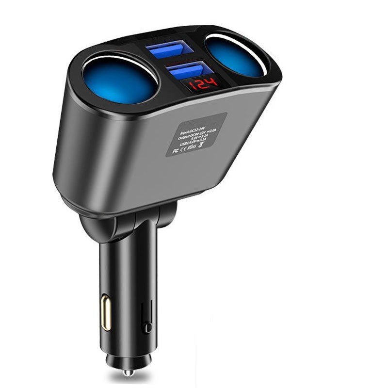 이중 배럴 일반 충전 3.1A 고정 디지털 디스플레이