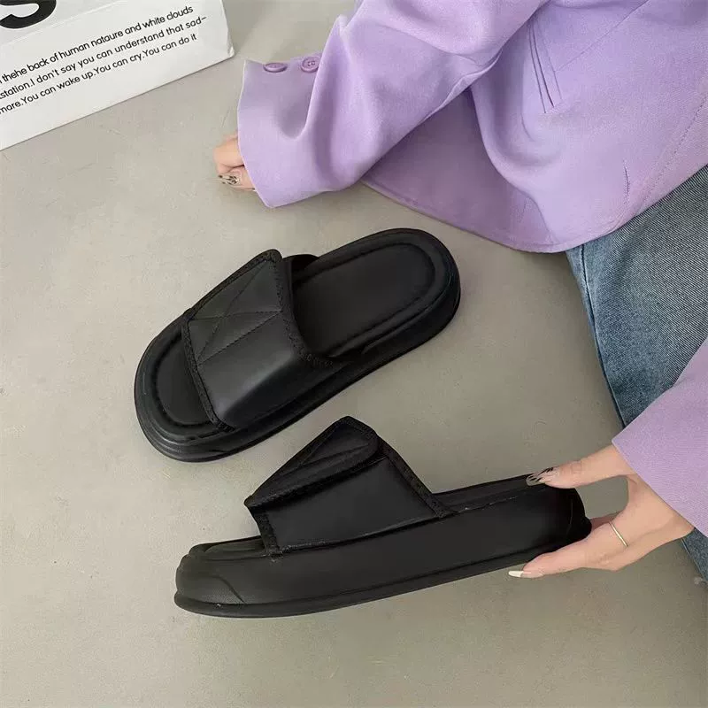 Тапочки, обувь, нескользящая платформа на Velcro, стиль высокого качества