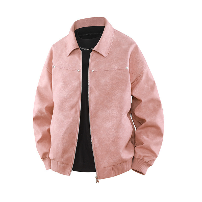 美式复古pu皮夹克外套男款秋冬潮牌痞帅机车棒球服高街休闲上衣服|undefined