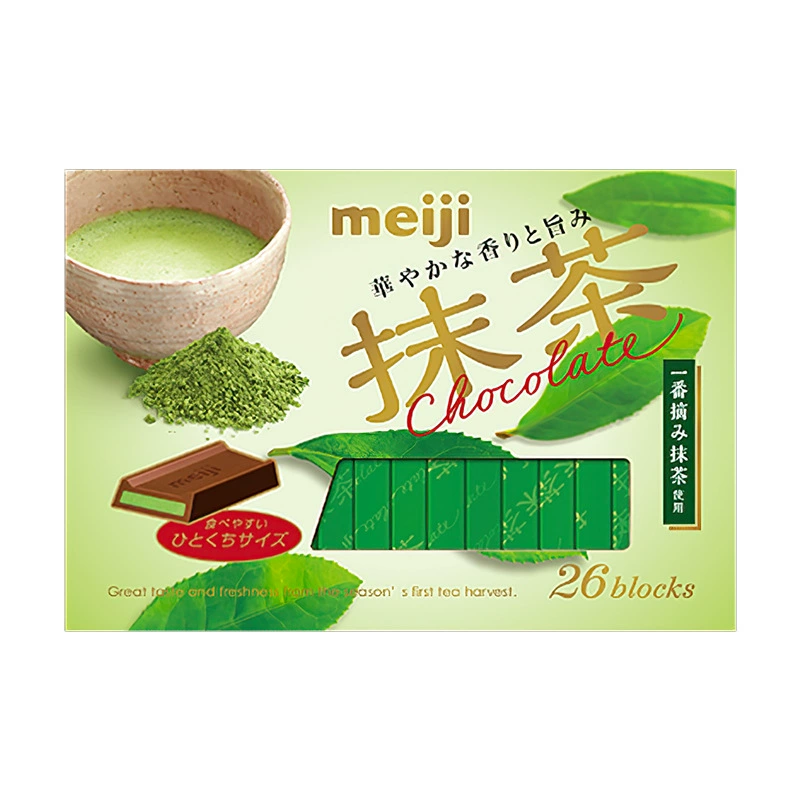 Шоколадные конфеты (Meiji) 120 г — матча, клубника, молоко, тёмный шоколад