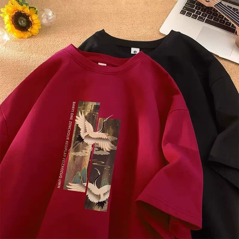 Новые китайские футболки с короткими рукавами в китайском стиле мужской летний свободный прилив