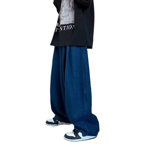 Large Quantity of Stylish Men's Relaxed Denim Shorts, Slimming, Versatile High-Waisted Lantern-Style Black Exercise Pants, Instagram Summer New Arrival