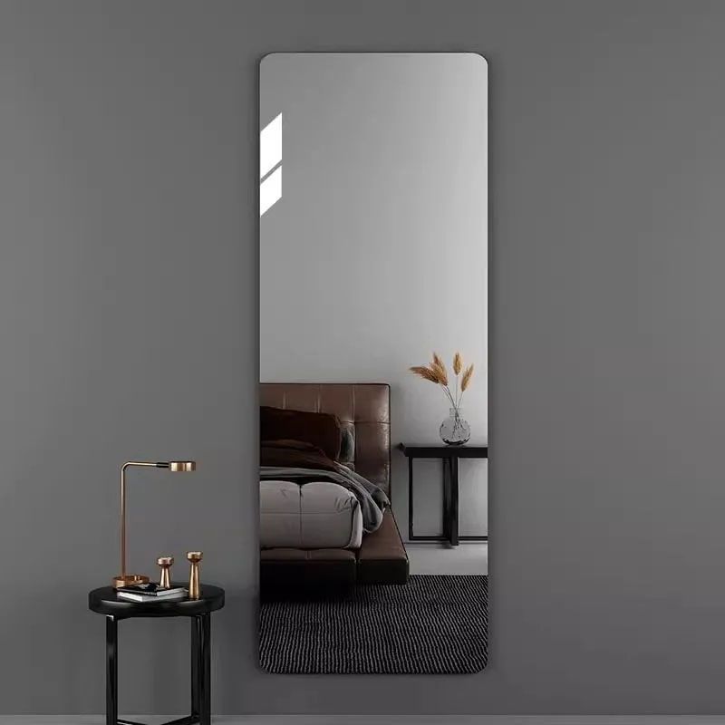 软镜子贴墙自粘浴室镜免打孔身穿衣镜卫生间洗面台亚克力梳妆镜厂