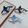 拼色生物少女可爱鲨鱼夹