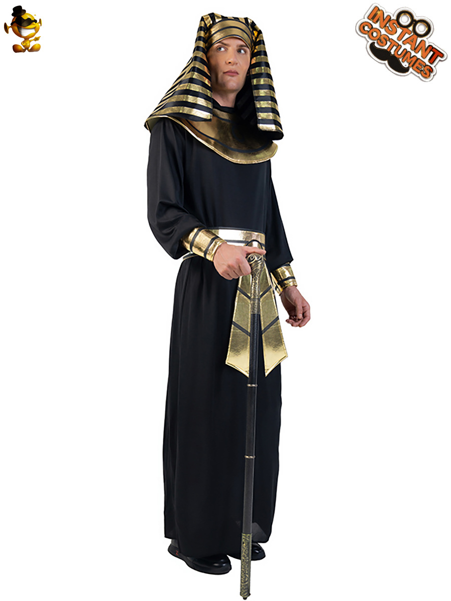 Adulto de los hombres de Halloween faraón egipcio traje de fiesta egipcio masculino rey traje de la etapa Cosplay