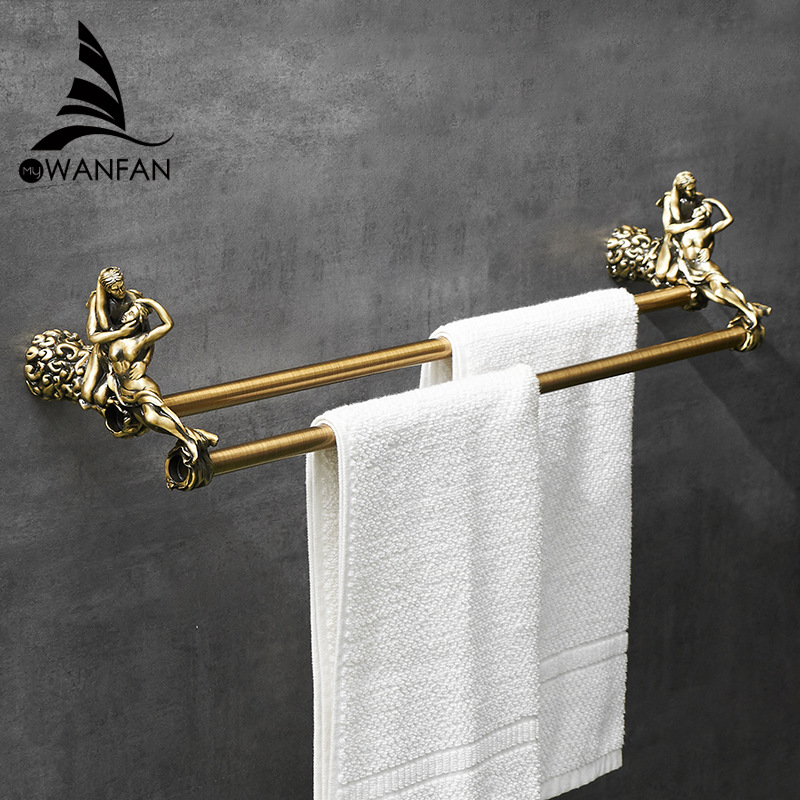 European Style Romantic Towel Rack Wall Hanging Multi-layer Rod Storage Rack Bathroom Towel Bar Toilet Toilet Storage Rack