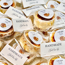 2寸巴斯克纸杯蛋糕包装袋卡头袋纽扣饼干迷你蛋糕透明打包机封袋