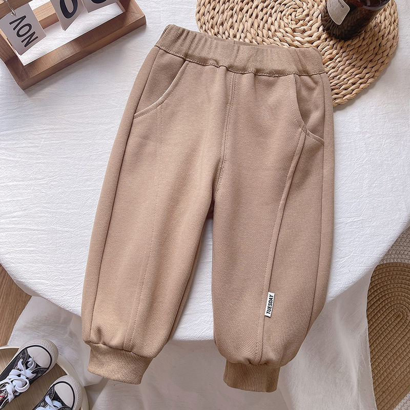 Children's Set 2023 New Polo Collar Sweater for Boys and Girls Cartoon Little Bear Contrast Color Long Sleeve Casual_voghion.com