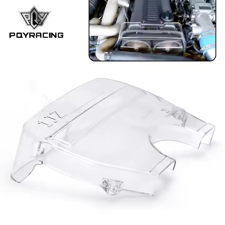PQY Modified Pulley Cover 1JZ Timing Gear Cover Lightweight Engine Transparent (Crankshaft, camshaft)
