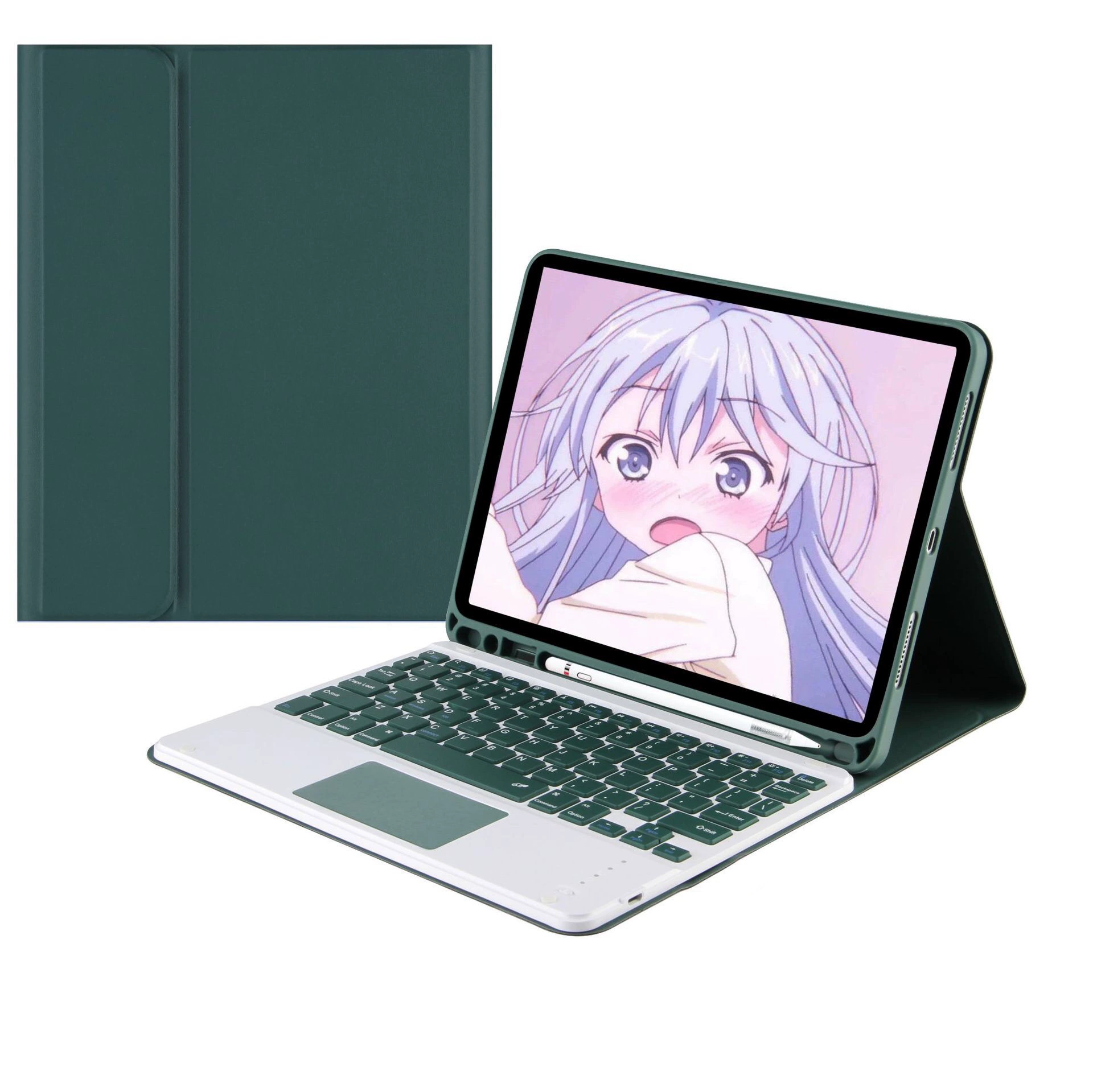 Чехол-клавиатура Bluetooth для iPad, совместим с 9.7–13" (Mini/Air/Pro/10-й), с подсветкой, место для стилуса
