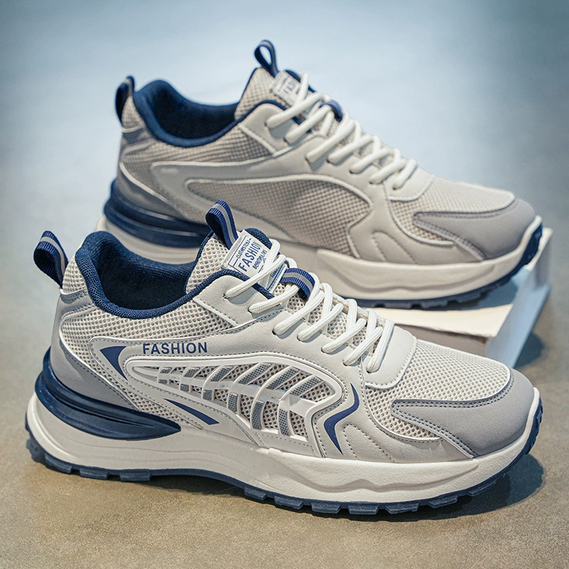 Осенняя мужская обувь новая дышащая сетка спортивная обувь мужская корейская версия тренда дикие туфли с толстой подошвой повседневные ботинки