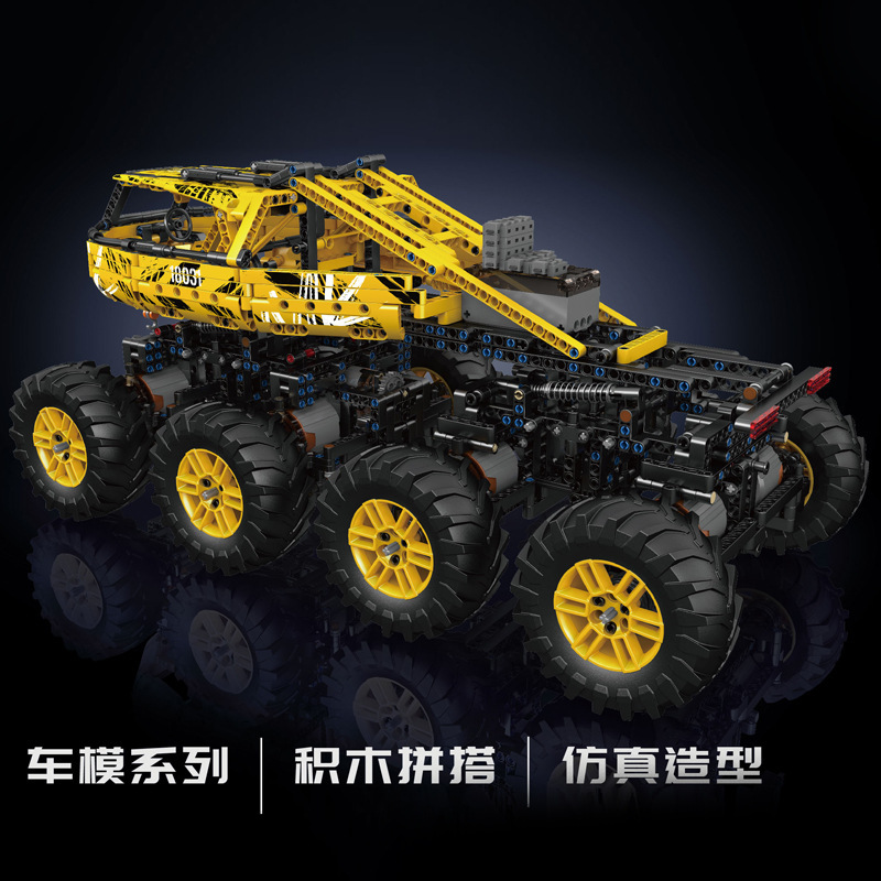 Yuxing modelo Wang18031 serie de coches de ingeniería de montaje de juguetes de montaje de coches de escalada de fuego compatible con modelo de coches de ingeniería de Lego