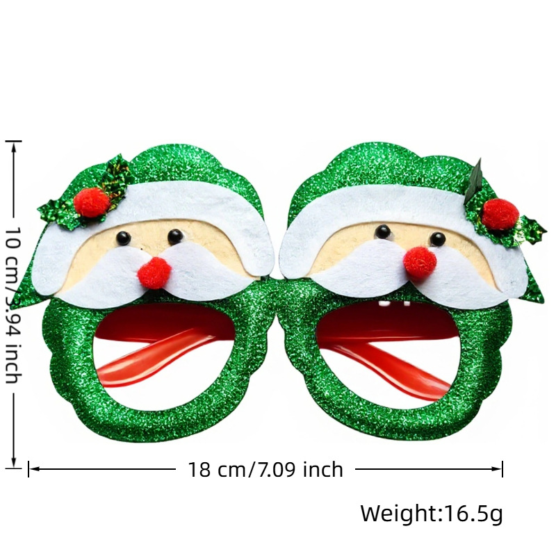 녹색 산타클로스 머리(빨간색 프레임/검은색 프레임)