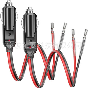 12V Fuse Cigarette Lighter Plug with 16Awg Wire Car Replacement Cigarette Lighter Plug Adapter with Led