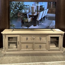 美式实木白蜡木电视柜做旧客厅储物柜高款地柜ART建筑复兴家具