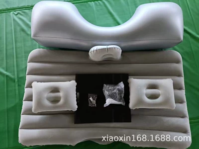 Inflatable Mattress, Vehicle-mounted inflatable bed - premium-gray-rear-straight-grain-inflatable-bedlong-leg-piers2pillows2