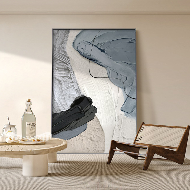 Abstract living room decorative painting modern minimalist hallway high-grade texture hanging painting large floor painting behind sofa