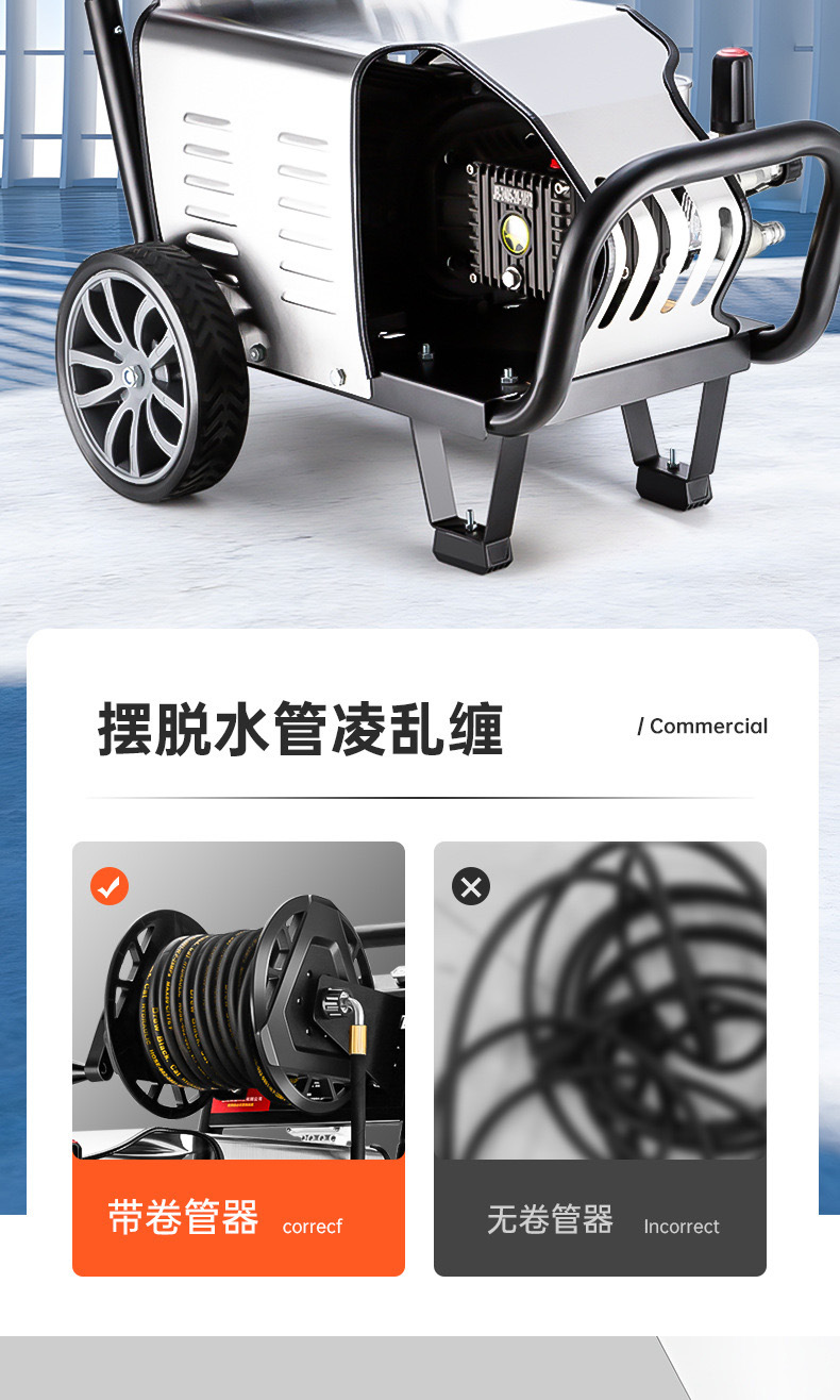 Zhexing High-Pressure Car Washing Machine, Commercial 380V High-Power Cleaning Machine for Farms