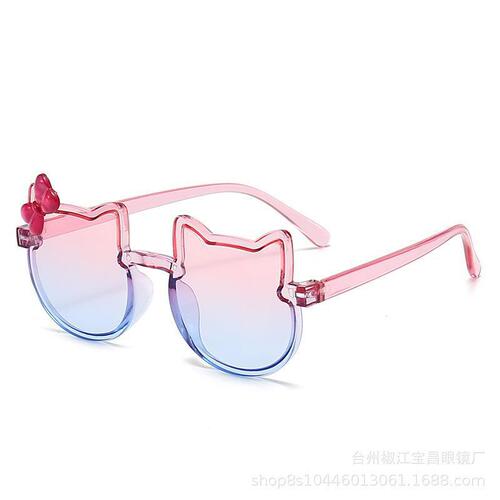 Children's Fashionable Cute Cartoon Bow Sunglasses for Super Cute Babies UV Protection Sunglasses
