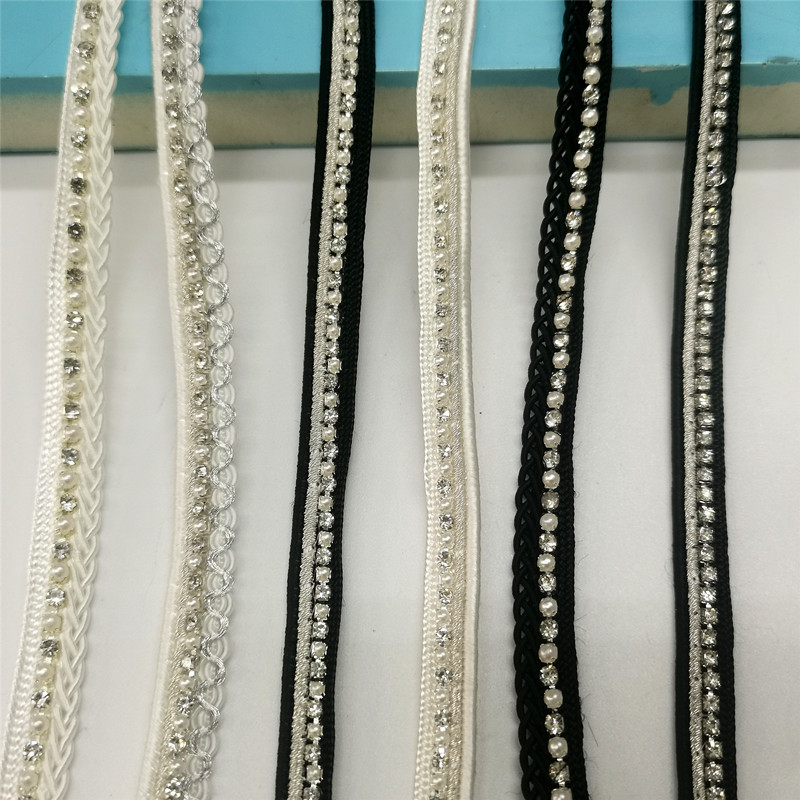 字母带机绣钻链花边DIY服装辅料箱包帽子鞋装饰材料刺绣小香风