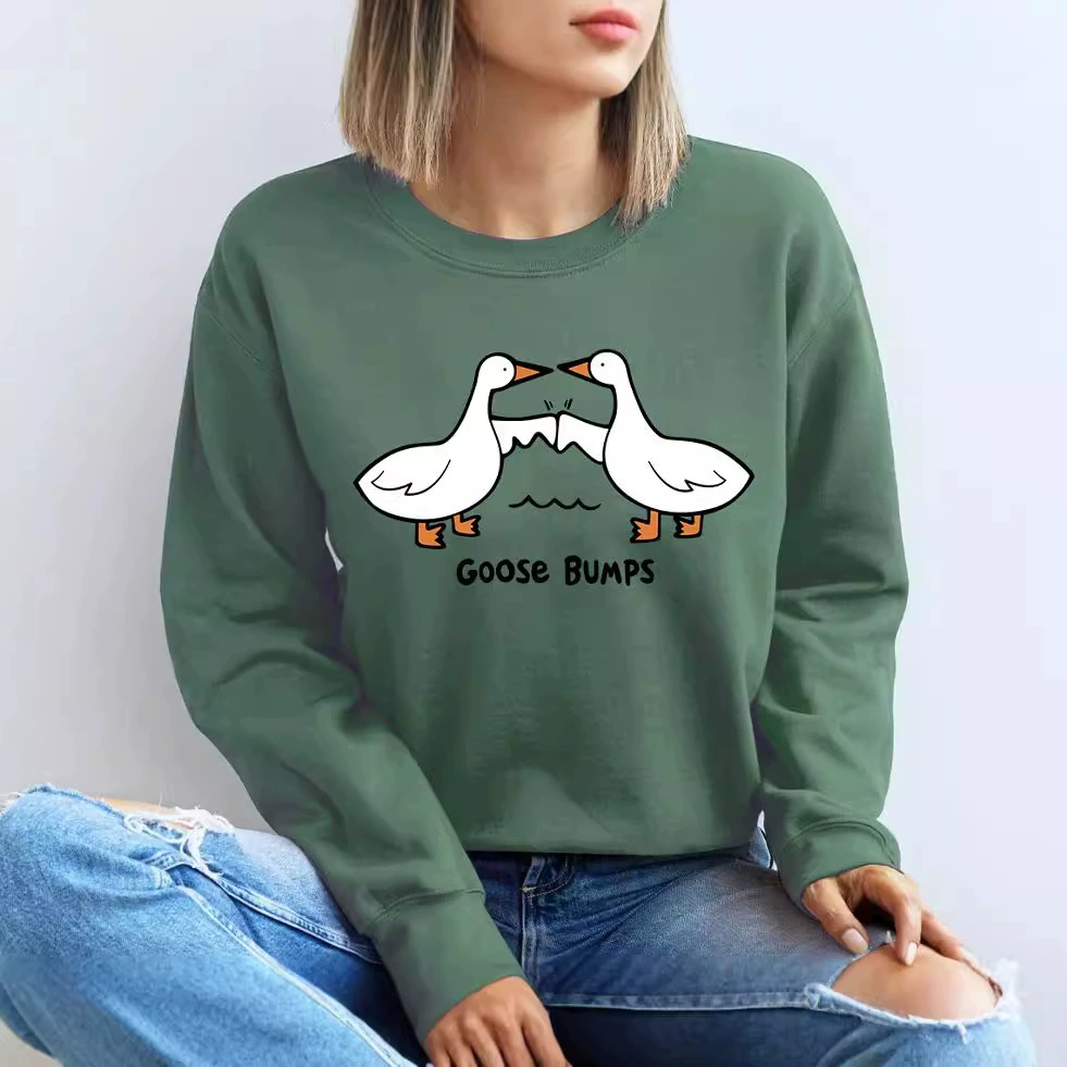 Внешняя торговля с круглым воротником свитера GOOSE BUMPS с длинными рукавами свободный повседневный топ AliExpress одежда через границу