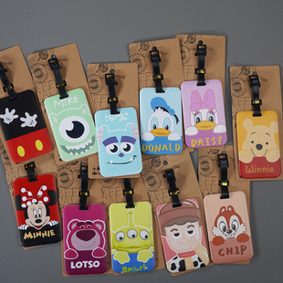 Toy Story Three-Eyed Woody Plush Luggage Tag Suitcase Tag Check-In Boarding Pass Card Holder Tag Pendant