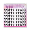 Glue-free large 6 rows 60 clusters dense nine-tailed rabbit 9-13mm