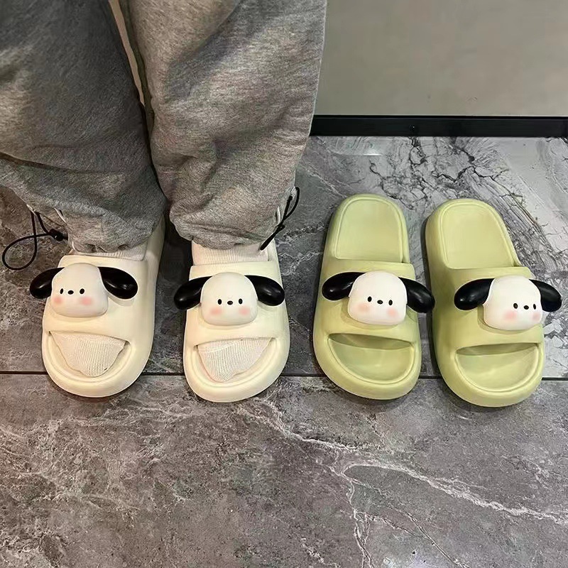 Zapatillas interiores para el hogar al aire libre de las mujeres baño pareja antideslizante verano lindo hogar fondo grueso sandalias nuevas